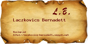 Laczkovics Bernadett névjegykártya