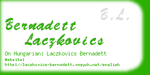 bernadett laczkovics business card